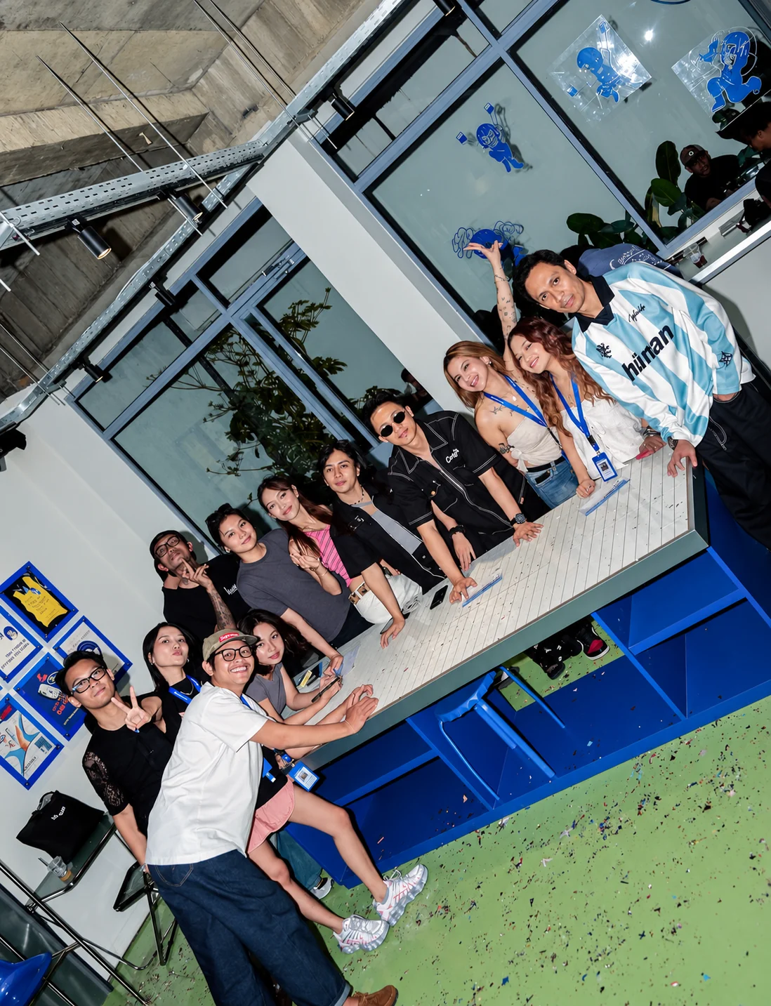 A group of friends gathering at DISCLOSURE